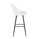 Renee - Upholstered Fixed-Height Barstool (Set of 2) - Black Base