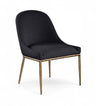 Ferro - Upholstered Dining Side Chair With Brushed Gold Legs