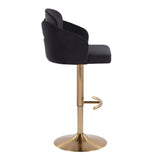 Dahlia - Adjustable Barstool (Set of 2) - Gold Metal Base