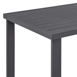 Menorca - Outdoor Patio Bar Height Dining Table In Aluminum