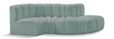 Arc - Faux Leather 4 Piece L-Shaped Modular Sofa