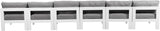 Nizuc - Outdoor Patio 6 Seat Armless Modular Sofa With White Frame