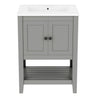 Modern Bathroom Vanity With Sink And Open Shelf
