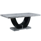 Caralin - Dining Table - Engineered Stone & Black