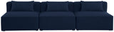 Cube - Linen Modular 3 Seat Armless Sofa