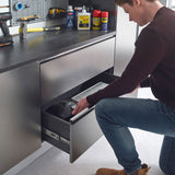 Nova - Series Garage Cabinet Set B With Soft Closing Mechanism And Water Resistant - Metallic Gray