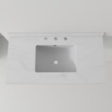 Basin Sink, 0.6" Ultra Thin Profile, Triple Faucet Holes, Sink Only