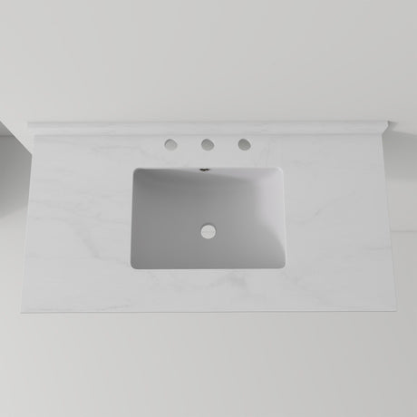 Basin Sink, 0.6" Ultra Thin Profile, Triple Faucet Holes, Sink Only