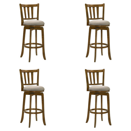 Wren - Modern Farmhouse Swivel Wood Bar Height Kitchen Bar Stool