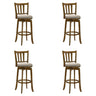 Wren - Modern Farmhouse Swivel Wood Bar Height Kitchen Bar Stool