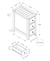 Accent End Table, Storage Drawer, Transitional Design