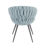 Matisse - Braided Contemporary Faux Leather Seat Chair