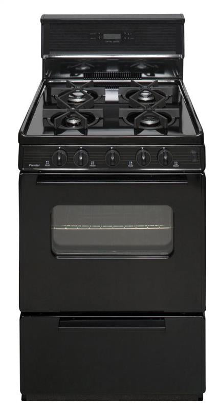 24 in. Freestanding Sealed Burner Spark Ignition Gas Range in Black - (SJK240BP)