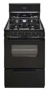 24 in. Freestanding Sealed Burner Spark Ignition Gas Range in Black - (SJK240BP)