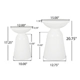 Serenita - Outdoor Side Tables With Flared Design (Set of 2)