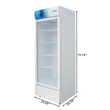 24 in. One-Door Commercial Merchandiser Refrigerator in White,12 cu. ft. (KM-MDR-1GD-12CWH)
