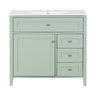 Bathroom Vanity With Sink, Cabinet With 3 Drawers And Adjustable Shelf