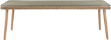Seacrest - Tempered Glass Top And Wicker Outdoor Patio Dining Table
