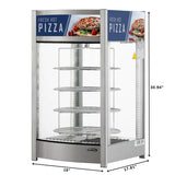 18 in. Commercial Pizza Display Warmer for 12 in. Pies with 4 Rotating Racks in Stainless-Steel (KM-HPD4-12)