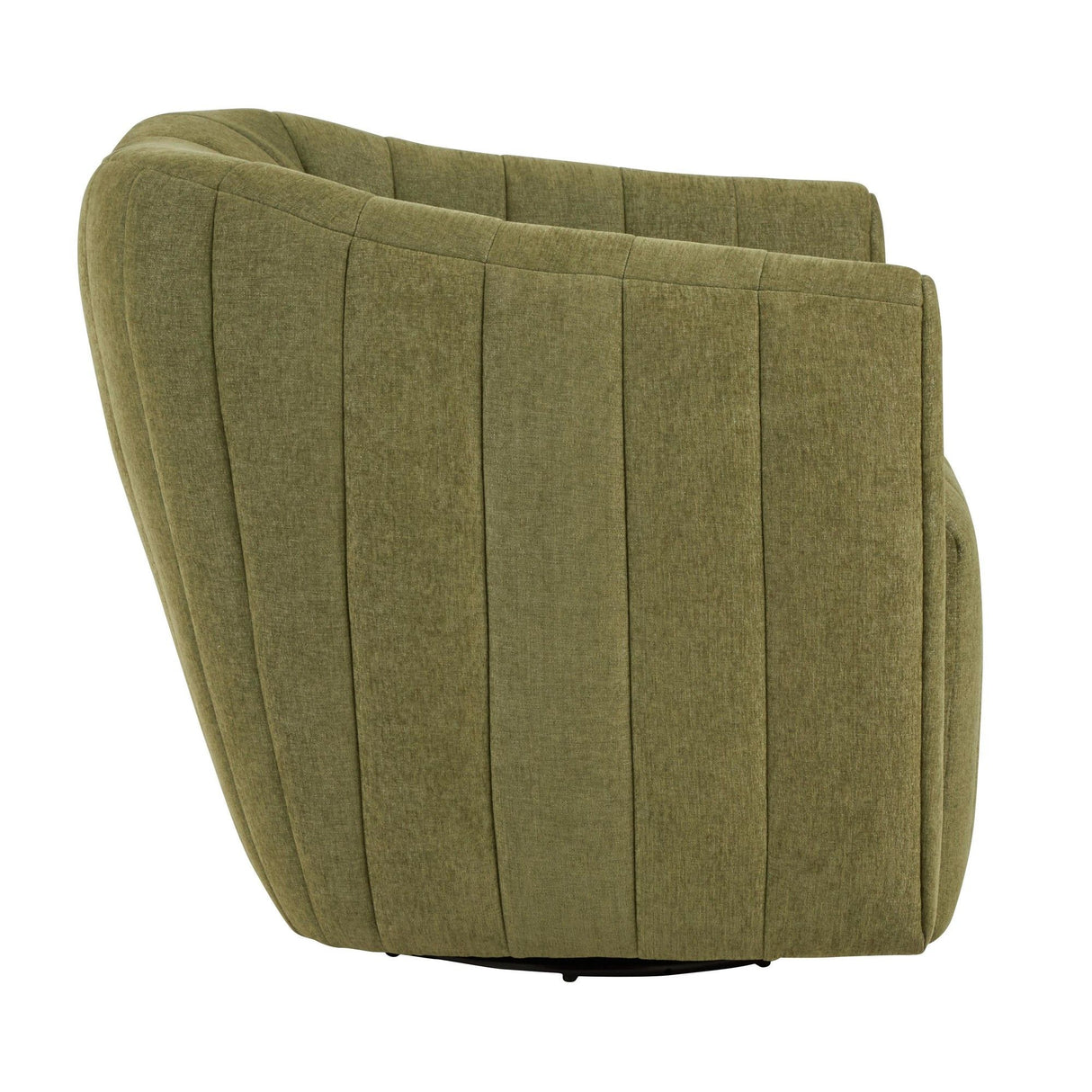 Finley - Upholstered Contemporary Swivel Accent Chair - Black Metal