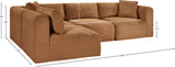 Shaggy - Fabric 4 Piece Modular Sectional