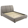 Modern Upholstered Platform Bed With Tufted Headboard
