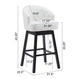 360 Degree Rotation Swivel Counter Stools (Set of 2)