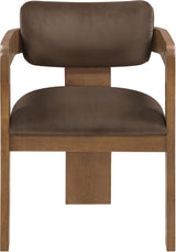 Sacha - Velvet Dining Chair With Brown Base (Set of 2)