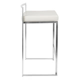 Fuji - 26" Stackable Counter Stool - Brushed Stainless Steel