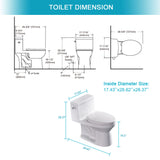 Sleek 1 Piece Toilet With Single Flush And Soft Closing Seat - White