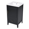 Modern Bathroom Vanity With Sink, Cabinet Storage, Drawer & Adjustable Feet