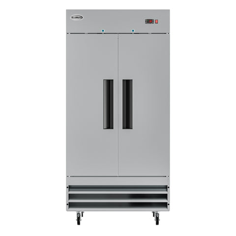 39 in. Commercial Stainless Steel 2-Door Reach-In Refrigerator, 30 cu. ft. RIR-2D-SS35C