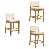 Yaneli - Contemporary Natural Wood Counter Height Kitchen Bar Stool