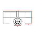 Rattan Patio Set With Comfortable Cushions And Fire Pit