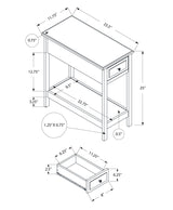Accent End Table, 2 Tier, Storage Drawer, Transitional - Walnut
