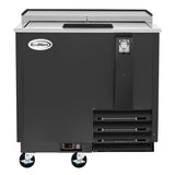 36 in. Commercial Bottle Cooler in Black with Built-In Opener, ETL Listed, 9 cu. ft. (KM-BOC36-BK)