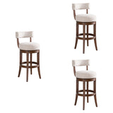 Mystic - Solid Wood Upholstered 30" Bar Height Swivel Barstool
