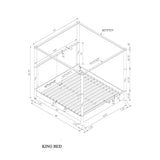 Malco - 4 Post Bed With Upholstered Headboard