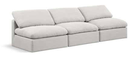 Indulge - Linen 3 Seat Modular Armless Sofa