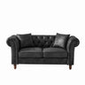 Chesterfield Loveseat, High Tech Fabric Roll Armrest