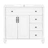 Modern Bathroom Vanity With Sink, 3 Drawers & 2 Doors