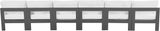 Nizuc - Outdoor Patio 6 Seat Armless Modular Sofa With Gray Frame