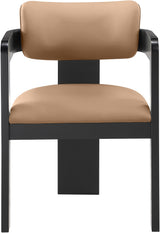 Sacha - Vegan Leather Upholstered Dining Chair With Black Base (Set of 2)