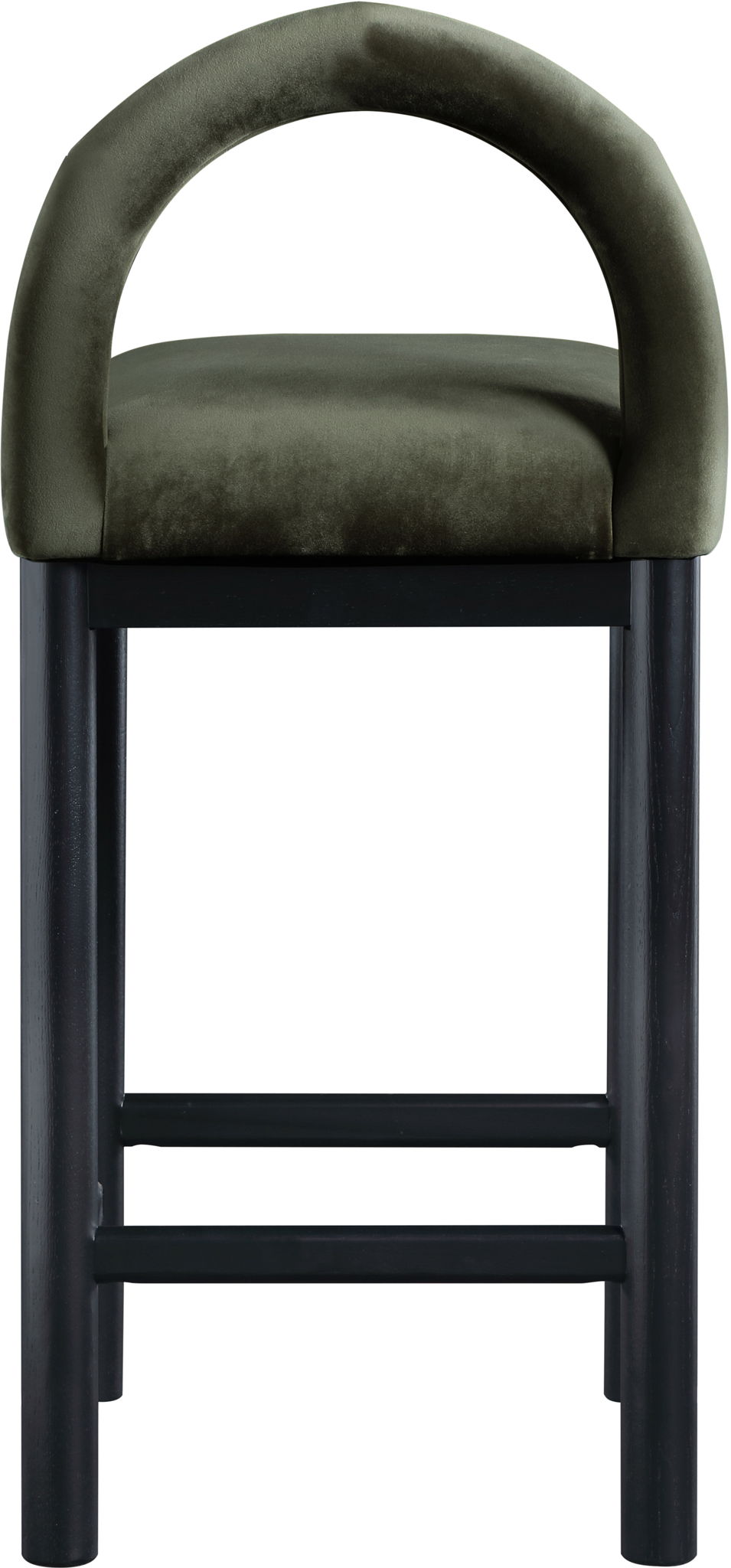 Conrad - Velvet Counter Stool With Black Legs