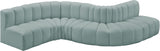 Arc - Faux Leather 6 Piece Curved Modular Sofa