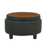 Storage Round Footstool Table Ottoman