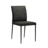 Meriam - Full Back Top Grain Leather Upholstered Metal Dining Chairs (Set of 2)