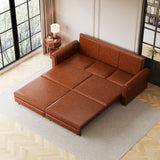 3 In 1 Convertible Sleeper Sofa With Nailhead Trim & Rolled Arm