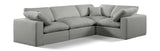 Comfy - 4 Piece Linen Fabric Modular Sectional