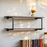 Brantley - Wall Rack - Antique Oak & Sandy Gray